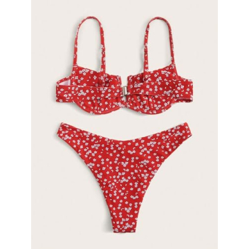 SweatyRocks Floral Bikini Set for Women - Stylish Swimwear
