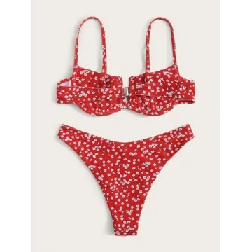 SweatyRocks Floral Bikini Set for Women - Stylish Swimwear