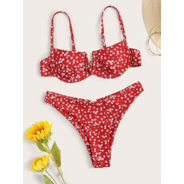 SweatyRocks Floral Bikini Set for Women - Stylish Swimwear