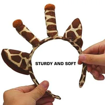 12 Pack Plush Animal Headbands for Party Favor, Jungle Animal Ear Horn Hair Hoop, Idea on Kid and Adult Birthday, Halloween decoration, Dress-Up Safari Themed Parties Supplies, Christmas Gift