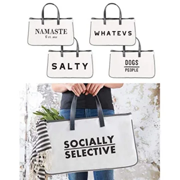 Stylish Santa Barbara Large Canvas Tote | Dogs and People