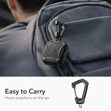 ESR for AirPods 4th Generation Case (HaloLock), Compatible with AirPods Case 4th Generation (2024), Compatible with MagSafe, Powerful Drop Protection, Magnetic Lid, Cyber Series, Black