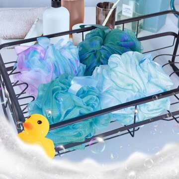 Gincai Exfoliating Bath Puffs - Set of 4 Loofahs