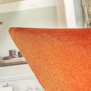 Woaboy Set of 2 Outdoor Waterproof Throw Pillow Covers Bright Orange Decorative Farmhouse Pillowcase...