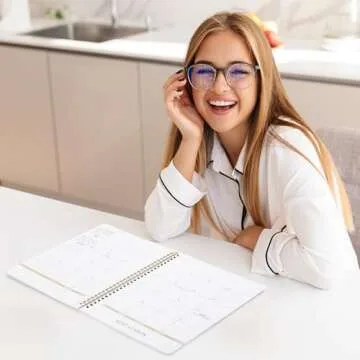 Beautiful Checkered 2025-2026 Monthly Planner and Calendar Book - To Do List Notebook That Easily Organizes Your Tasks to Boost Productivity - Runs From January 2025 Until December 2026