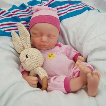 Mire & Mire Reborn Baby Dolls 12'' Platinum Full Silicone Baby Doll Realistic-Newborn Baby Dolls Gir...