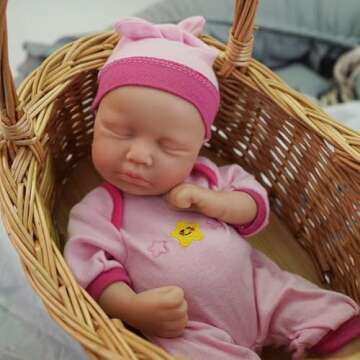 Mire & Mire 12" Reborn Baby Doll - Realistic Silicone Gift for Kids