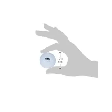 Nitro Long Distance High-Durability Golf Balls (15PK) All Levels Ultimate Distance Titanium Core High Velocity Great Stop & Sticking Ability Golf Balls USGA Approved-Total of 15-White