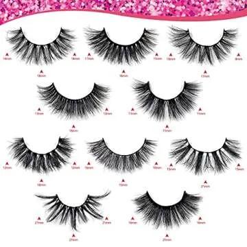 HBZGTLAD 20 Pairs 25mm 3D Mink Lashes Enhancing Beauty