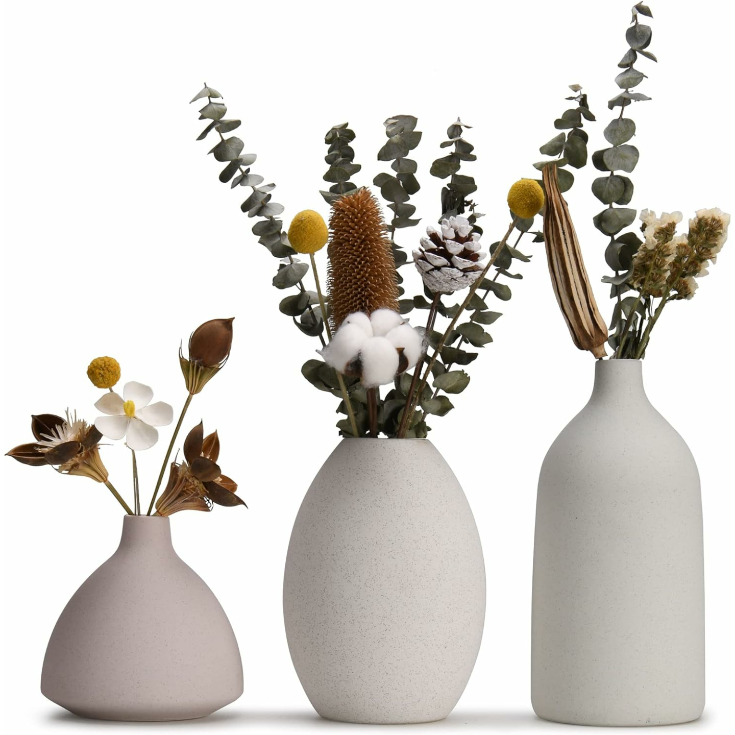 Scandinavian Ceramic Vase Set - Minimalist Style