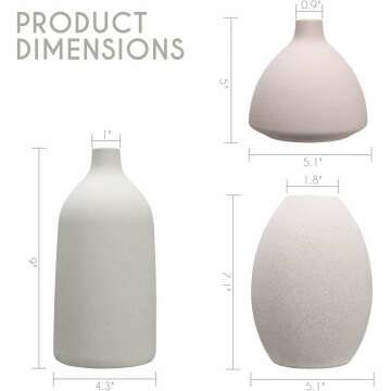 Scandinavian Ceramic Vase Set - Minimalist Style