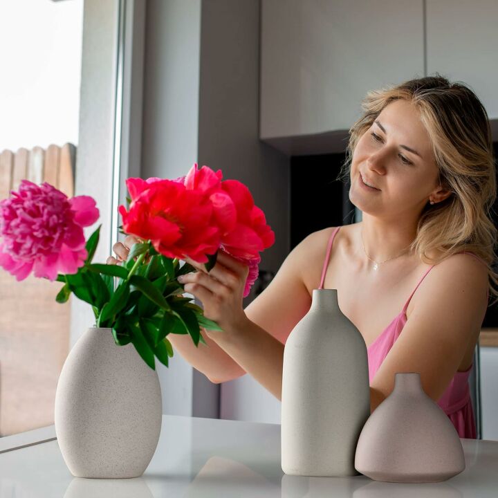 Scandinavian Ceramic Vase Set - Minimalist Style