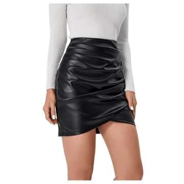 Trendy Milumia Women PU Leather Bodycon Skirt For Date Nights