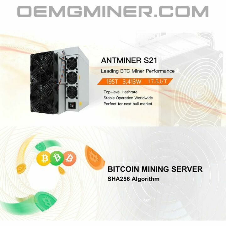 Bitmain Antminer S21 195T Air-cooling Bitcoin ASIC