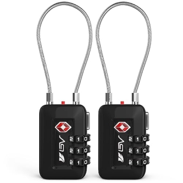 TSA Accepted Luggage Travel Lock, Set-Your-Own Combination Lock for School Gym Locker, Luggage Suitc...