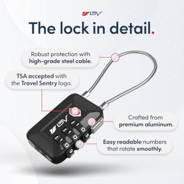 TSA Approved Combination Travel Lock for Secure Luggage