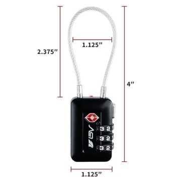 TSA Approved Combination Travel Lock for Secure Luggage