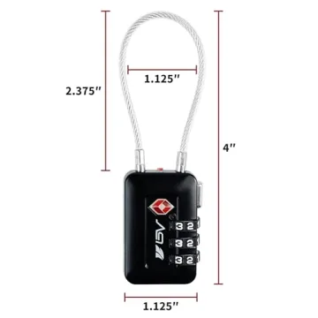 TSA Approved Combination Travel Lock for Secure Luggage