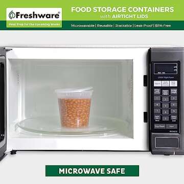 Freshware Food Storage Containers 240 Set 24 oz Deli Containers