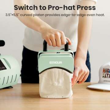 EENOUR 2 in 1 Tumbler and Hat Heat Press Machine, Heat Machine for Caps and 11-30oz Sublimation Tumblers Mugs Glasses - Green