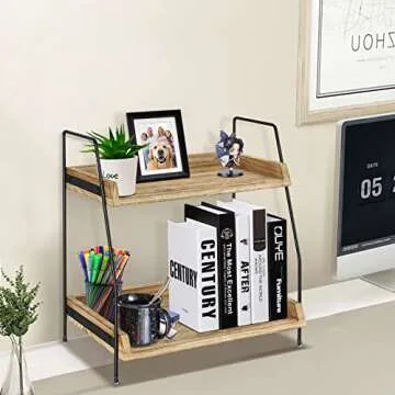 Megsooul Coffee Bar Countertop Organizer Shelf for Kitchen