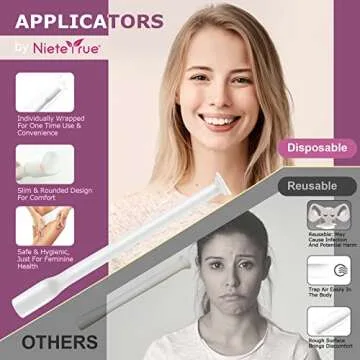 Nieteyrue (20 Packs) Disposable Vaginial Applicators Individually Wrapped Hygienic Fit to Size 00 Cap-sules and Many Shapes of Suppositories, Tablets Feminine Care Applicators from