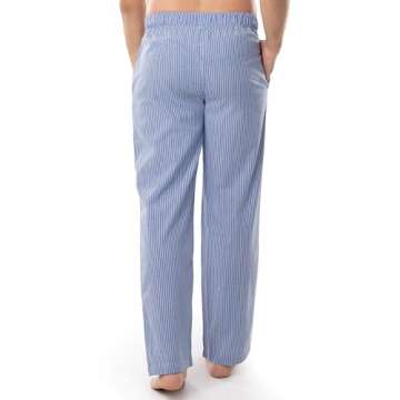 Fruit of the Loom Men's Woven Sleep Pajama Pant, Blue Stripe, Large