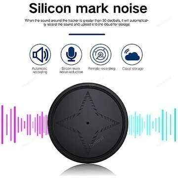 GPS Tracker for Vehicles, No Subscription, No Monthly Fee, Strong Magnetic Vehicle Anti-Lost Tracker, Magnetic Smallest GPS Tracker Locator Real Time, Anti-Theft Micro Tracking Device with Free App