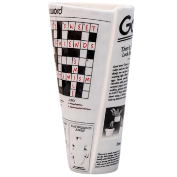 ban.do Vintage Inspired Newspaper Vase - Unique Retro Ceramic Decor