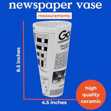 ban.do Vintage Inspired Newspaper Vase for Home Decor