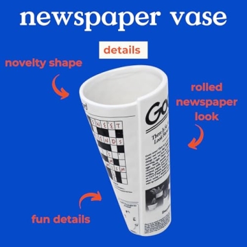 ban.do Vintage Inspired Newspaper Vase for Home Decor