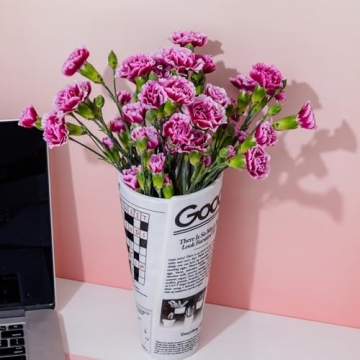 ban.do Vintage Inspired Newspaper Vase for Home Decor