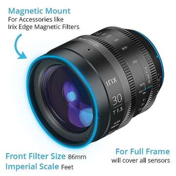 Irix Cine 30mm T1.5 Cinema Lens - Weather-Sealed, Military Certified, Canon EF