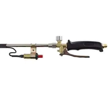 TITUS Push-Start Propane Weed Torch for Efficient Gardening