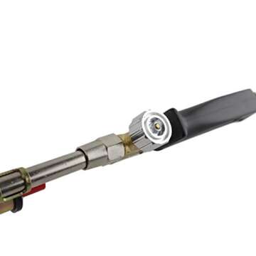 TITUS Push-Start Propane Weed Torch for Efficient Gardening