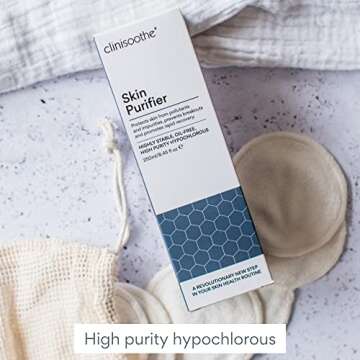 Clinisoothe+ Skin Purifier – Daily Cleanser and Acne Treatment for Face & Body, with Hypochlorous Technology to Prevent Breakouts & Promote Rapid Recovery, for All Skin Types (8.4oz Pour Bottle)