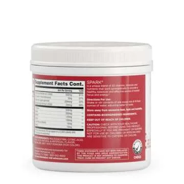 AdvoCare Spark Vitamin & Amino Acid Supplement - Focus & Energy Drink Powder Mix with Vitamin A, B-6, C & E - Also Includes L-Carnitine & L-Tyrosine - Cranberry Peach Orange - 10.5 oz