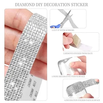 Self Adhesive Crystal Rhinestone Ribbon for Crafts and Decor