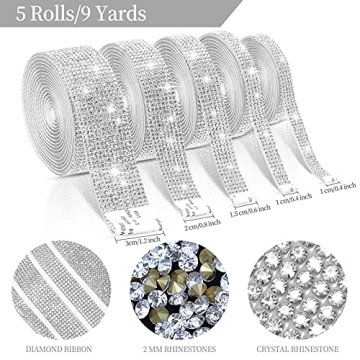 Self Adhesive Crystal Rhinestone Ribbon for Crafts and Decor