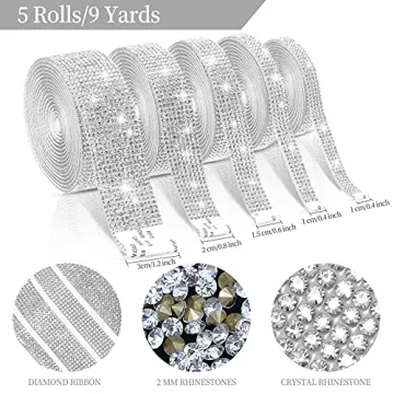 Self Adhesive Crystal Rhinestone Ribbon for Crafts and Decor
