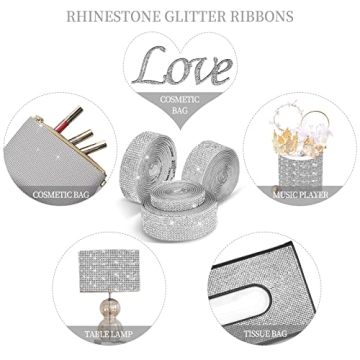 Self Adhesive Crystal Rhinestone Ribbon for Crafts and Decor
