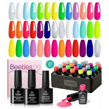 Summer Neon Gel Nail Polish Set - 23Pcs