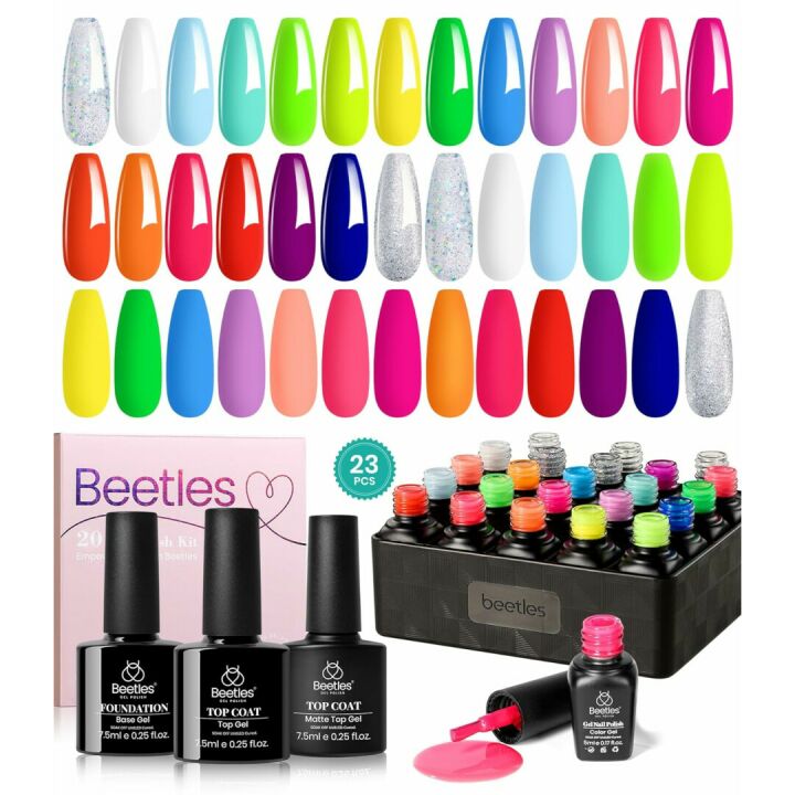 Summer Neon Gel Nail Polish Set - 23Pcs