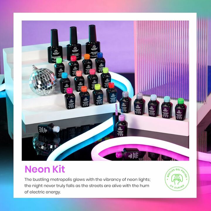 Summer Neon Gel Nail Polish Set - 23Pcs