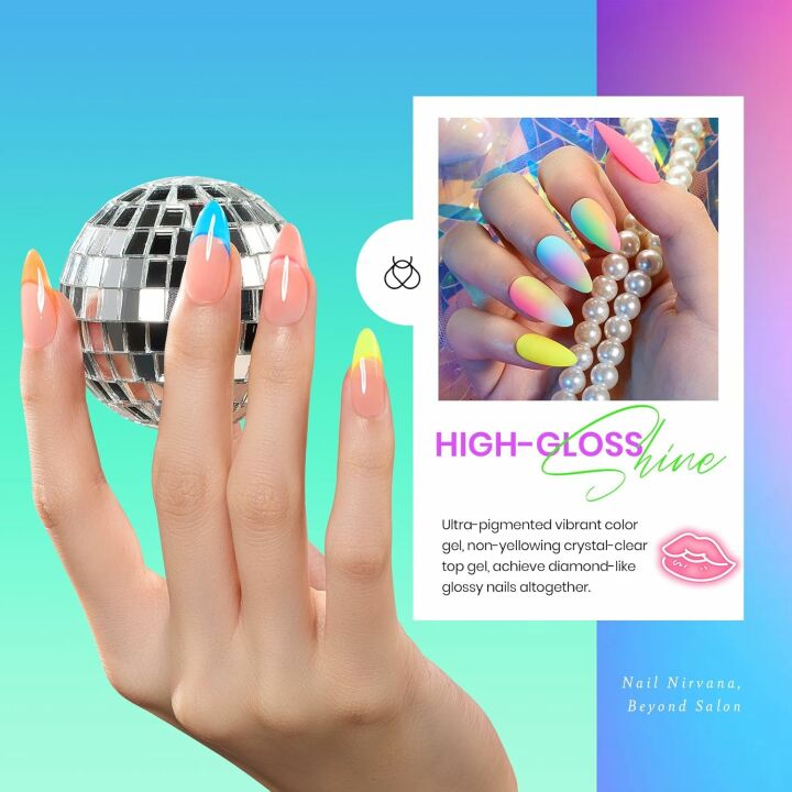 Summer Neon Gel Nail Polish Set - 23Pcs