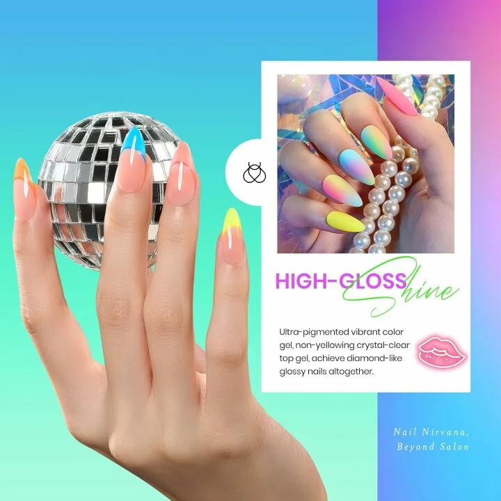 Summer Neon Gel Nail Polish Set - 23Pcs