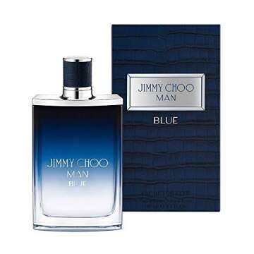 JIMMY CHOO Man Blue Eau de Toilette - Long Lasting Fragrance with notes of Black Pepper, Cypress & V...