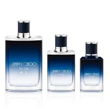 JIMMY CHOO Man Blue Eau de Toilette - Long Lasting Fragrance with notes of Black Pepper, Cypress & Vanilla Bean - Leathery & Woody - 3.3 fl. oz.
