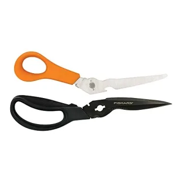 Fiskars Garden Scissors, 7-in-1 Garden Shears Multi-Tool with Sheath, Great for Plant Trimming, Cutting Nursery Pots, Bags, and Wire