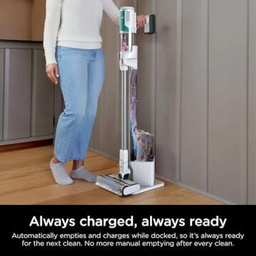 SHARK Clean & Empty Cordless Stick Vacuum Cleaner, Auto-Empty System, Self Cleaning Brushroll, HEPA ...